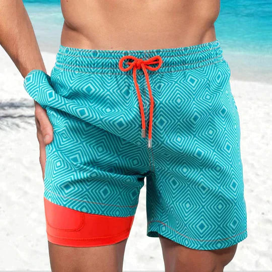 Trendy Men’s Swim Shorts with Lining and Phone Pocket