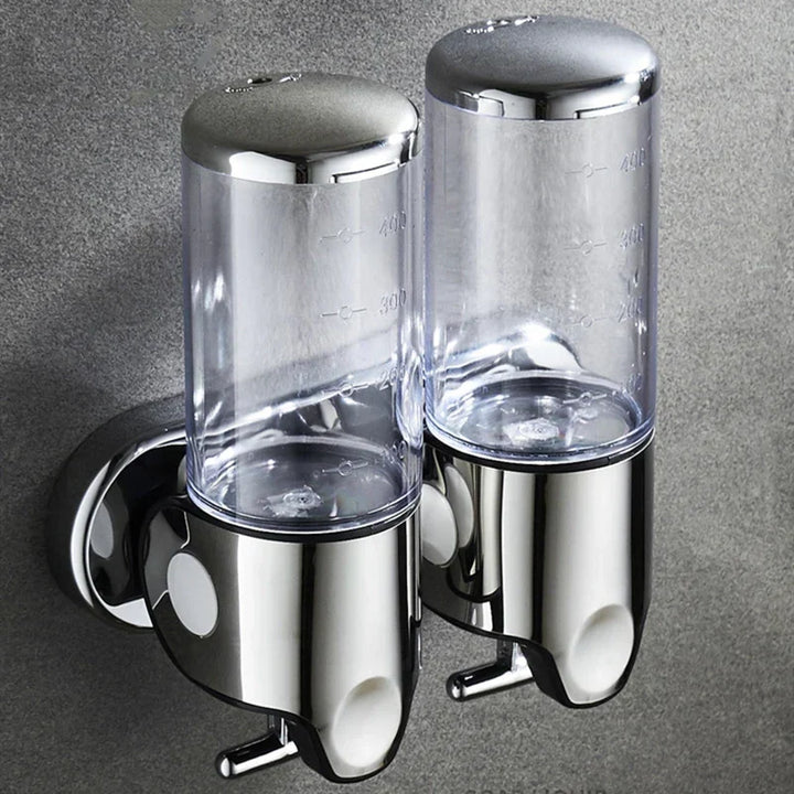 PureFlow - Wall-Mounted Soap Dispenser with Two Compartments for an Elegant Bathroom