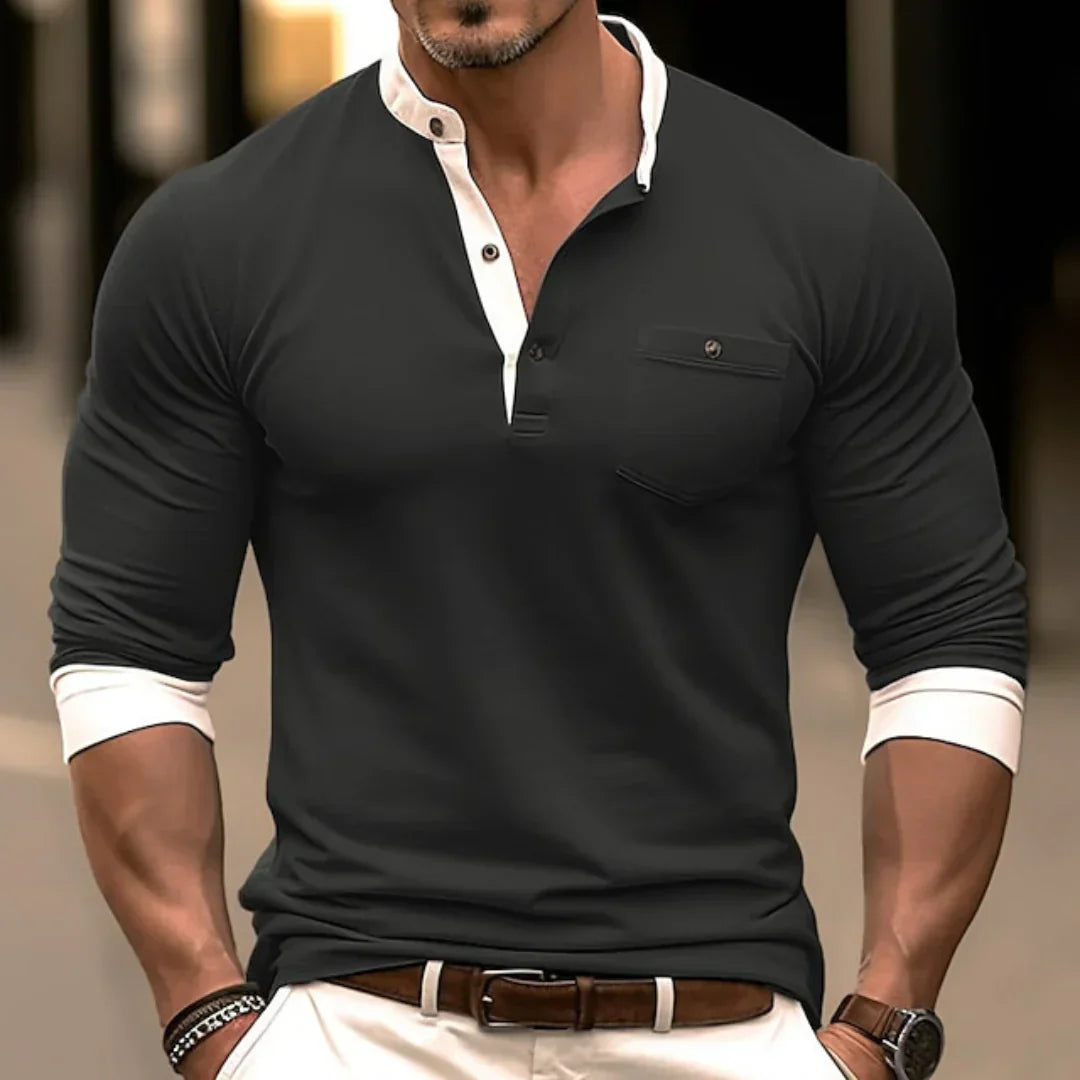 Men's Elegant Long-Sleeve Shirt