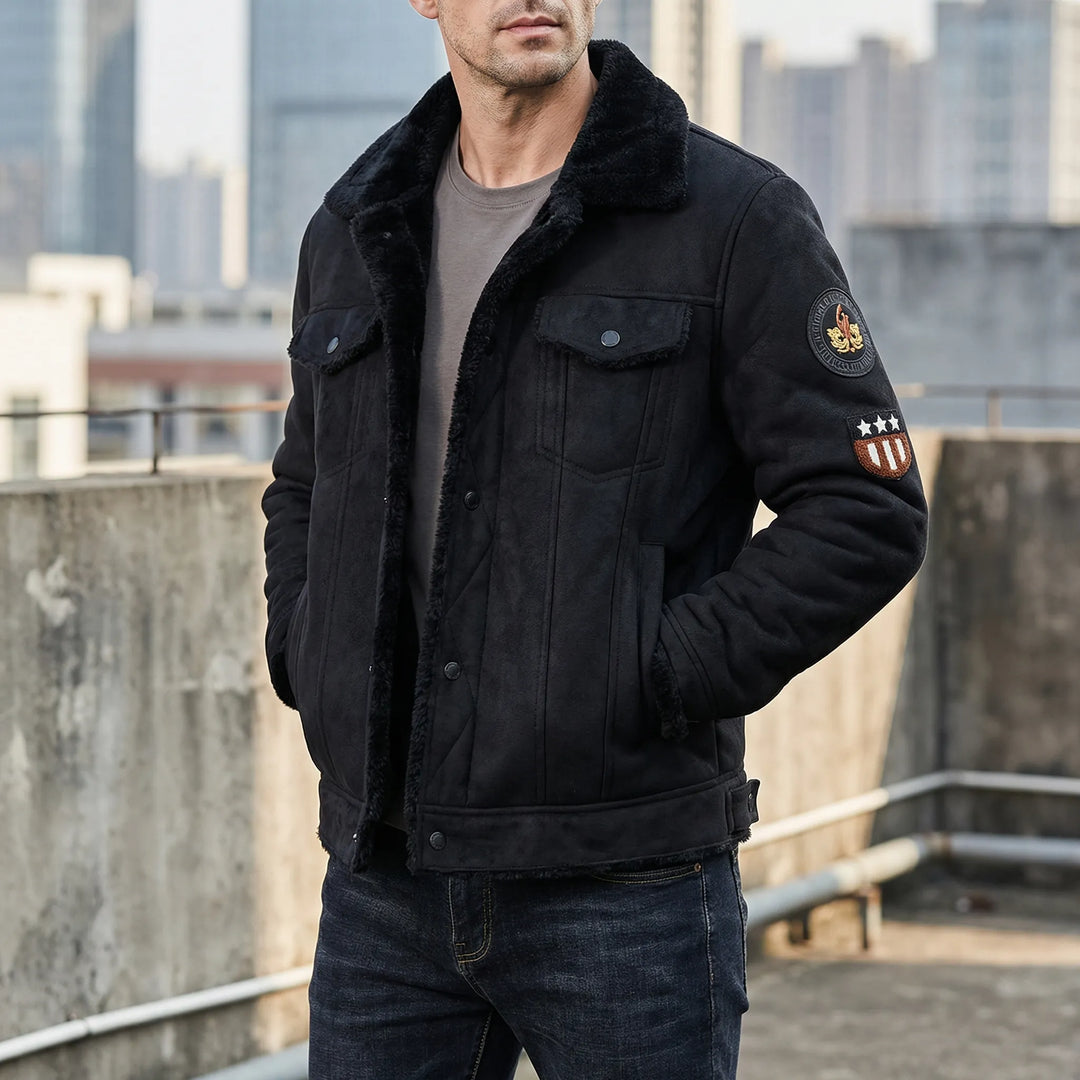 Men's Classic-Style Biker Jacket - Mio