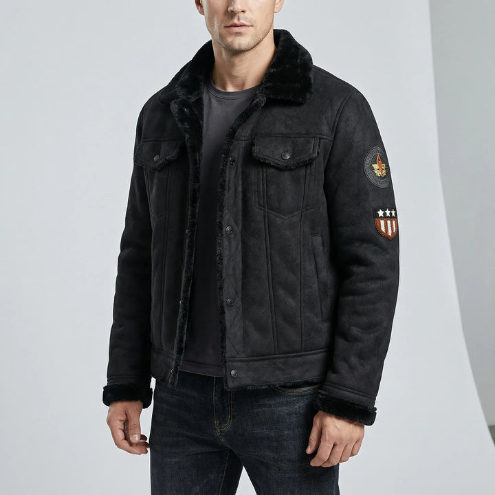 Men's Classic-Style Biker Jacket - Mio