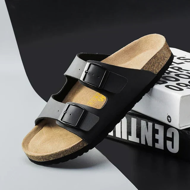 Breezy & Comfortable Men's Leather Sandals with Adjustable Straps – Matteo