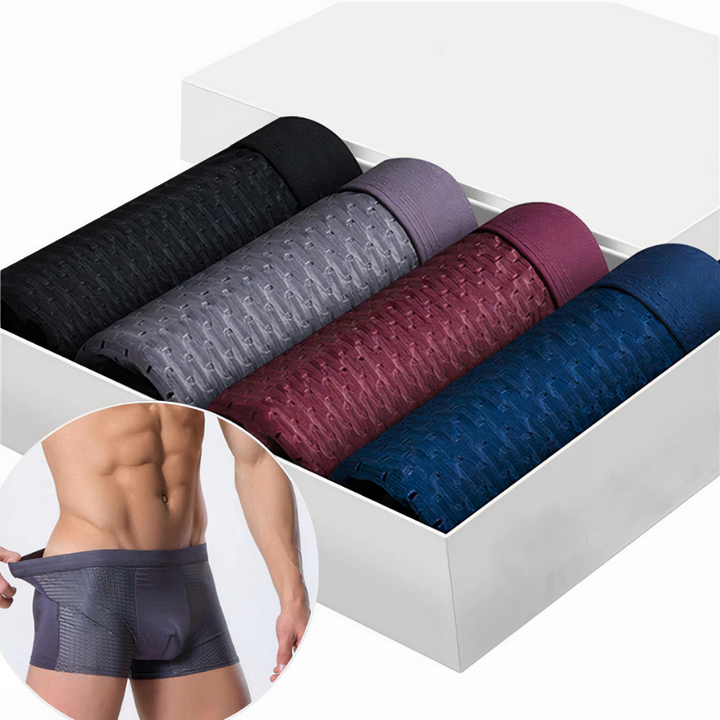 Men's Boxer Shorts 10-Pack, Bamboo Fibre Blend, Breathable Underwear