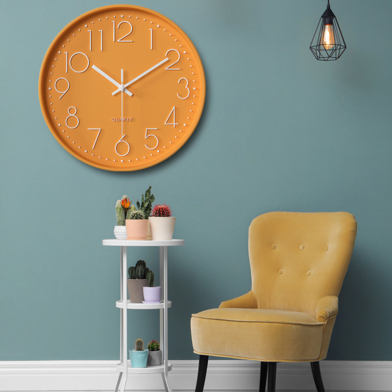Elegant, Silent Wall Clock with Raised Numbers