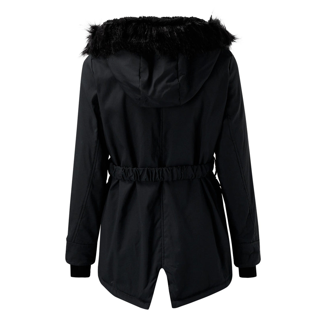 Women's Thick Parka Coat with Hood – Water-Repellent, Casual for Cold Weather