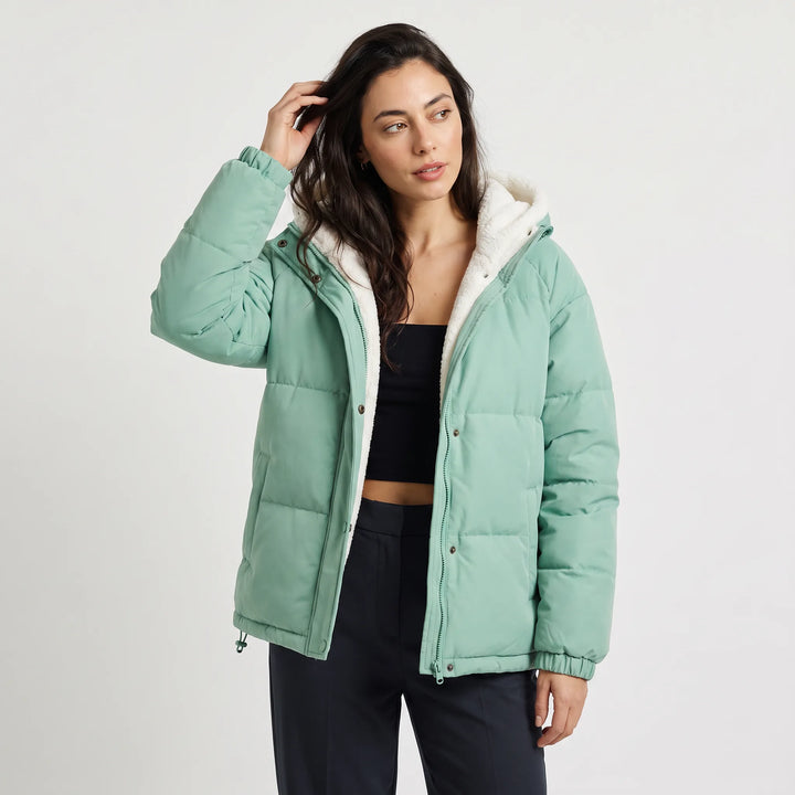 Women's Winter Coat with Hood and Fleece Lining