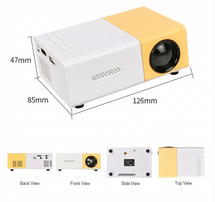 LumoBeam Ultra-Bright Mini Projector (3000 Lumens)