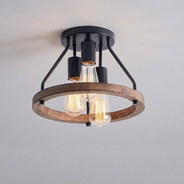 Industrial Farmhouse Ceiling Light – Hearthly