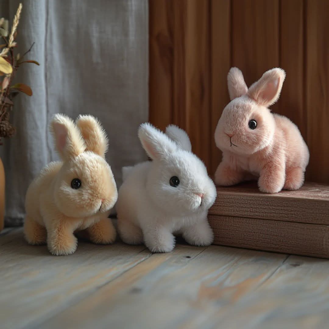 HoppiLoom Interactive Rabbit – Low-Jump Plush Toy for Children