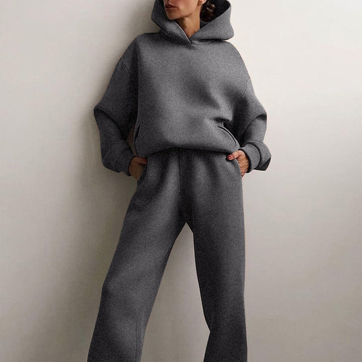 Women's Jogging Set | 2-Piece: Hoodie and Pants with Stretchy Waistband