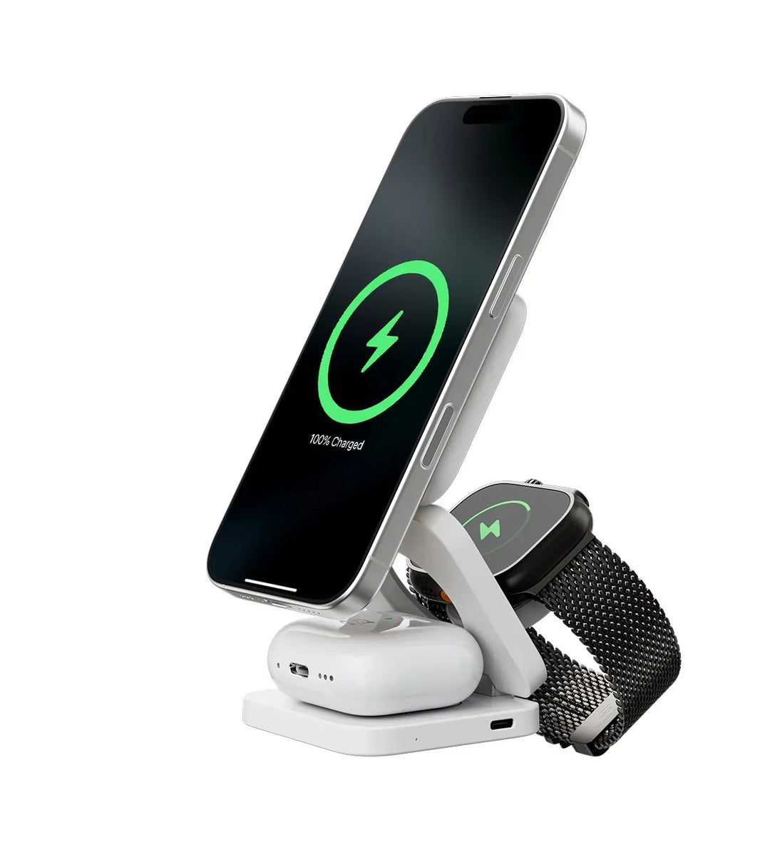 3-in-1 Foldable Magnetic Wireless Charging Station - Qi2