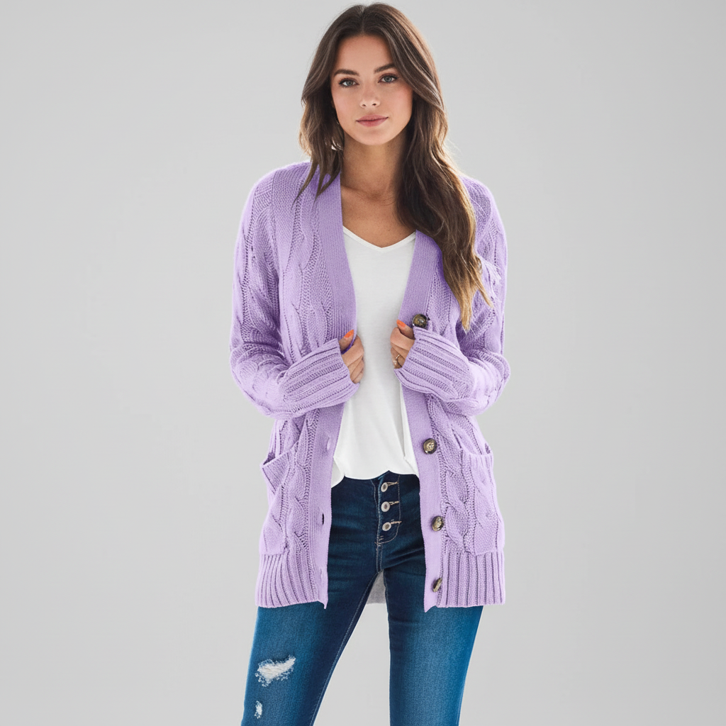 Classic Knitted Cardigan - Clara