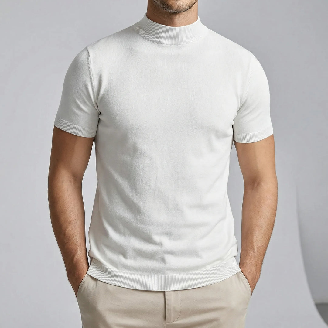 Short-Sleeved Stand-Collar T-Shirt - Riccardo