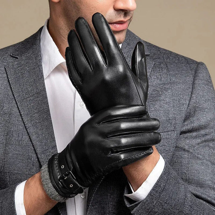 Men's Short-Cuff Gloves with Strap - Danny