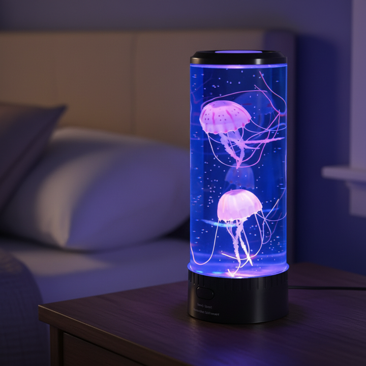 Cylindrical LED Jellyfish Lamp - Jellyglow
