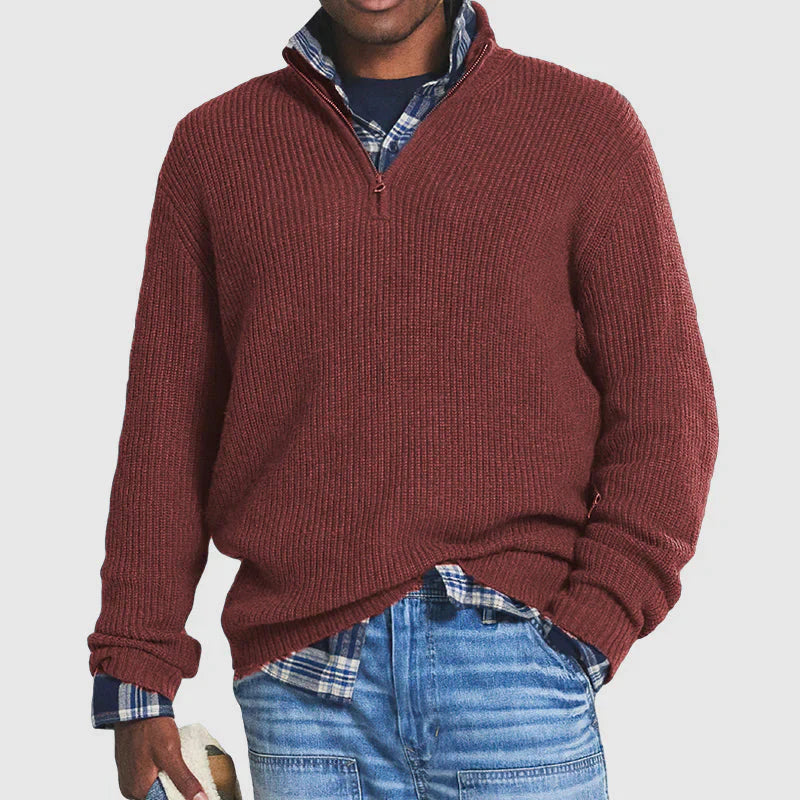 Men's Wool Half-Zip Sweater