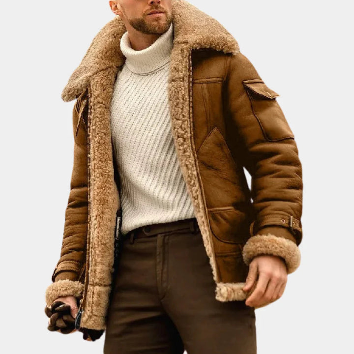 Men's Aviator Style Winter Jacket