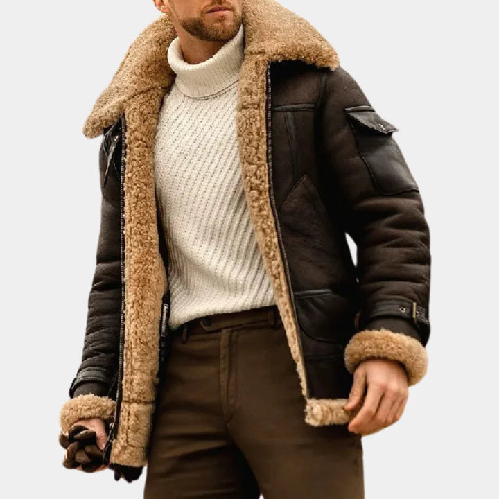 Men's Aviator Style Winter Jacket
