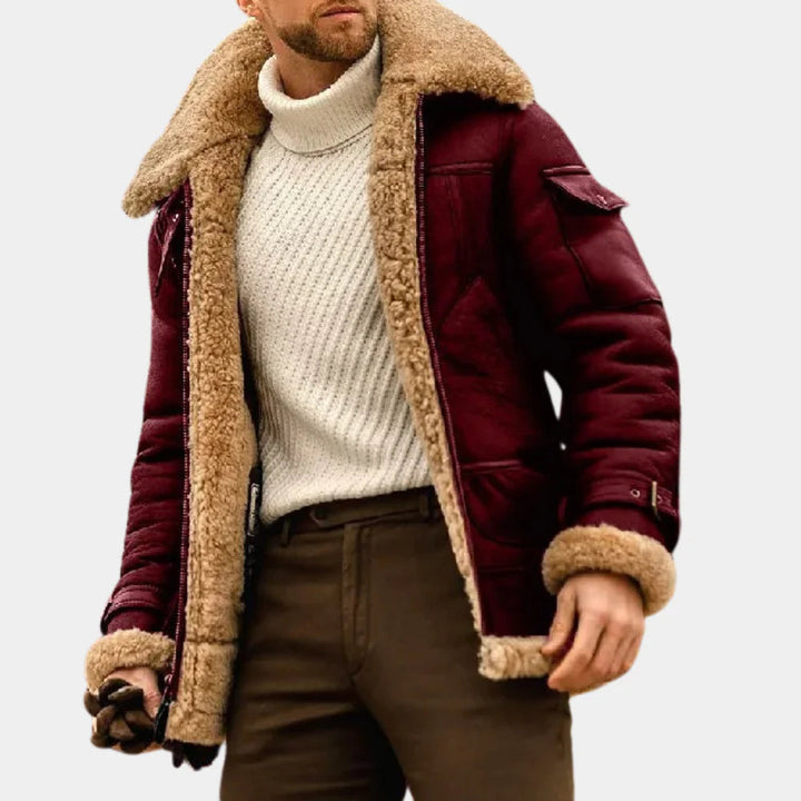 Men's Aviator Style Winter Jacket