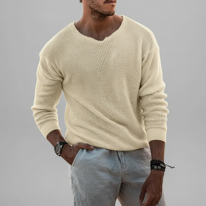 Long-Sleeved Knitted Sweater - WarmthSweater