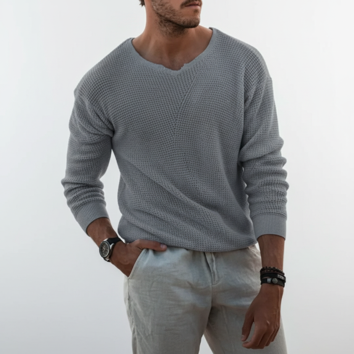 Long-Sleeved Knitted Sweater - WarmthSweater