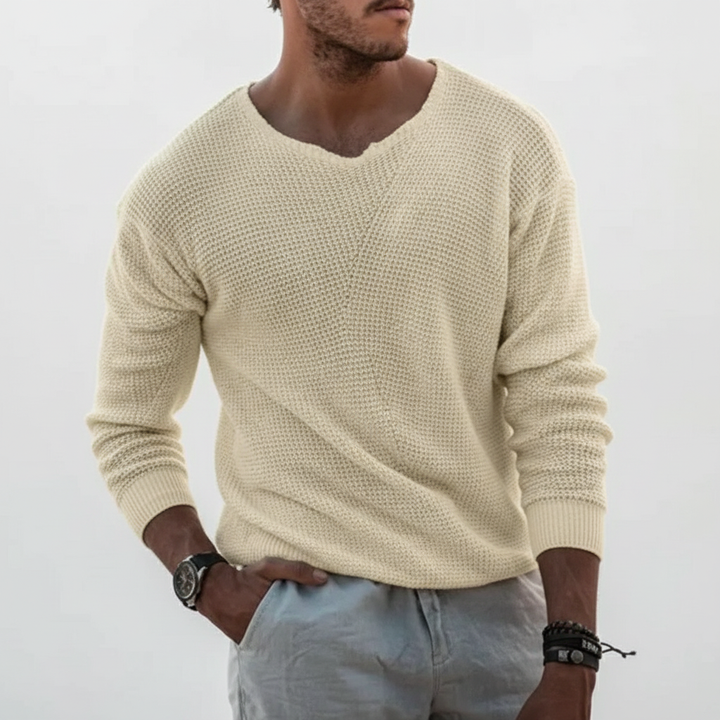 Long-Sleeved Knitted Sweater - WarmthSweater