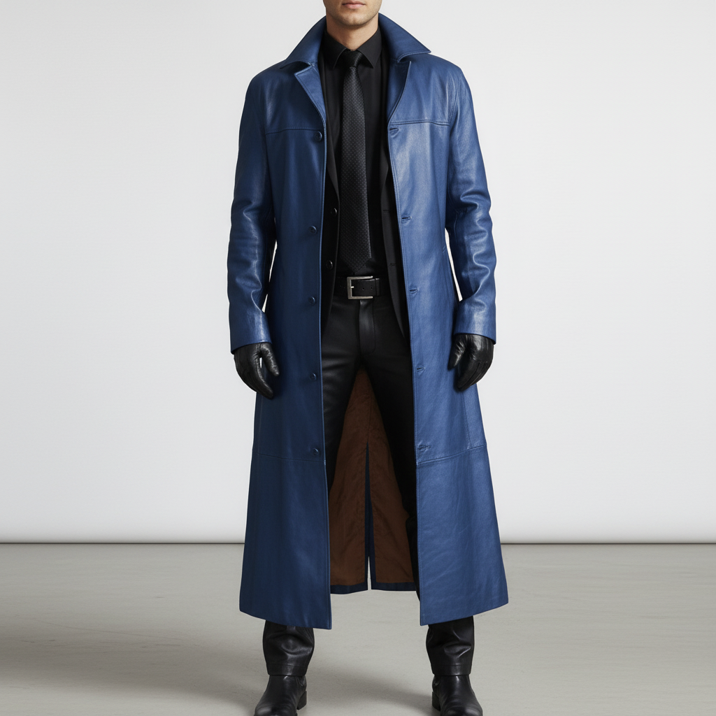 Long Leather Coat - Anton