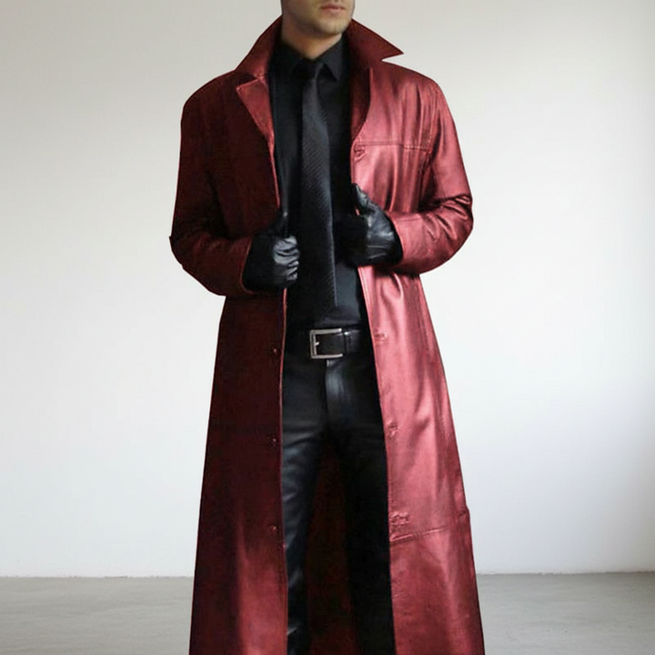 Long Leather Coat - Anton