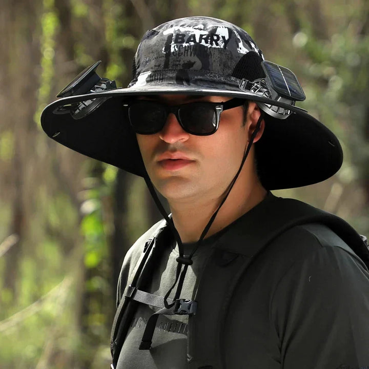 SunAura Solar Cooling Hat | Adjustable Dual-Power Cooling Hat with UV Protection