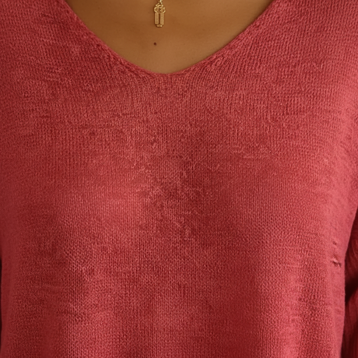 Airy V-Neck Top - Sapphira