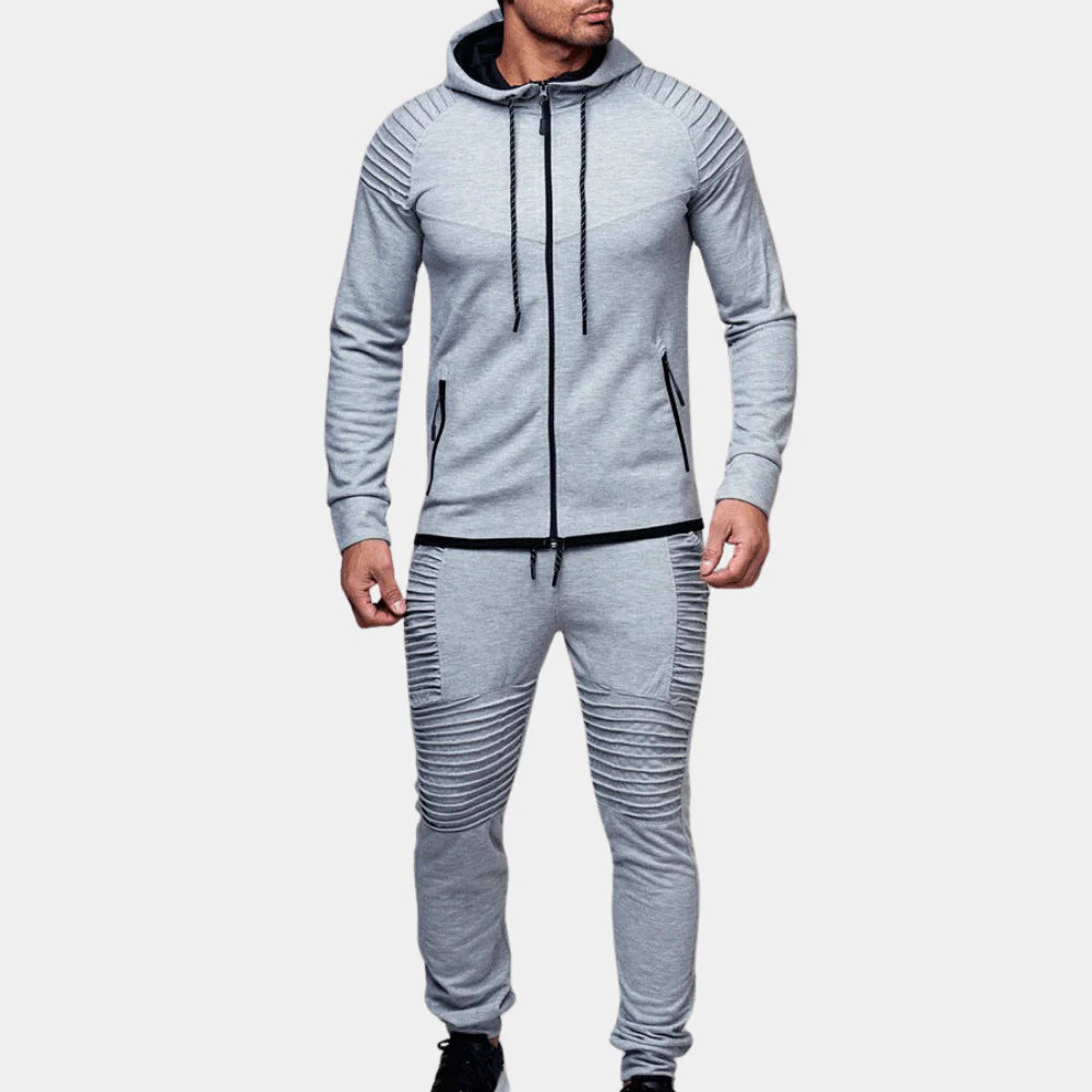 Men's Tracksuit with Soft Cotton Blend and Functional Details