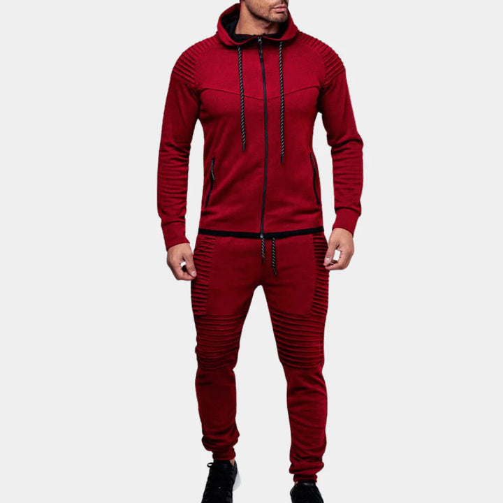 Men's Tracksuit with Soft Cotton Blend and Functional Details