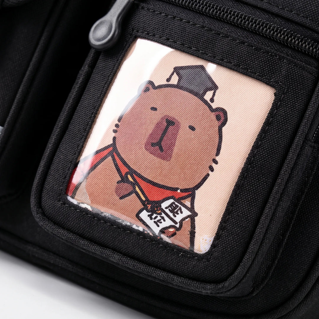 Multi-Compartment School Rucksack with Capybara Theme - Viyora