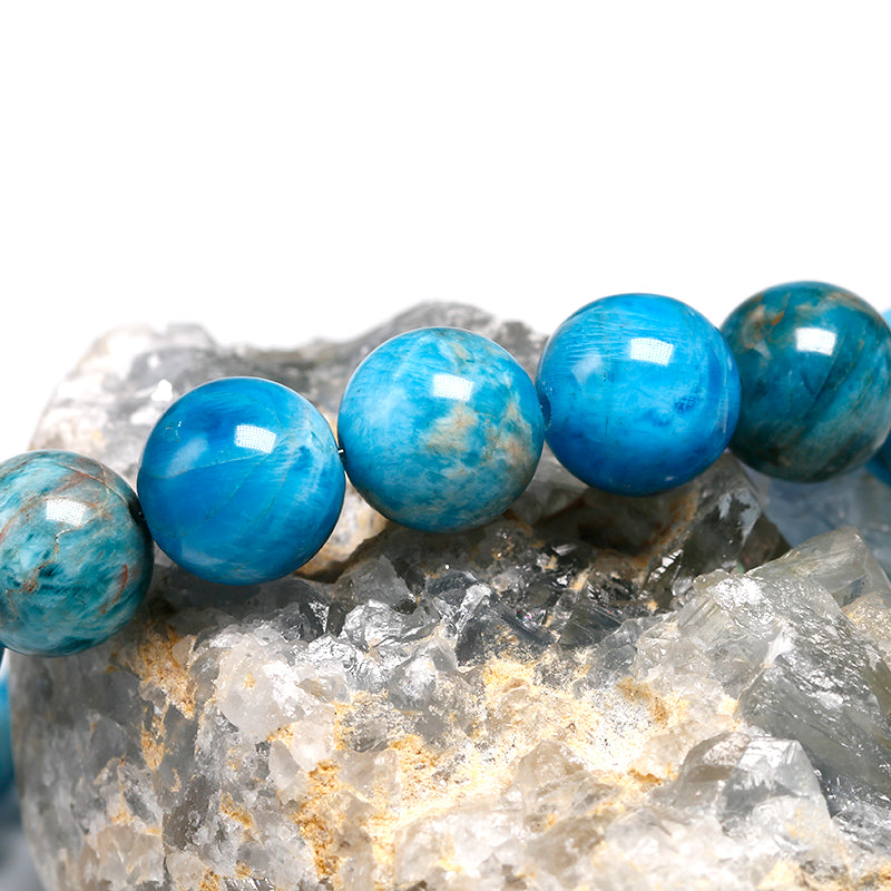 Ocean Crystal | Natural Ocean Blue Apatite Stone Bracelet