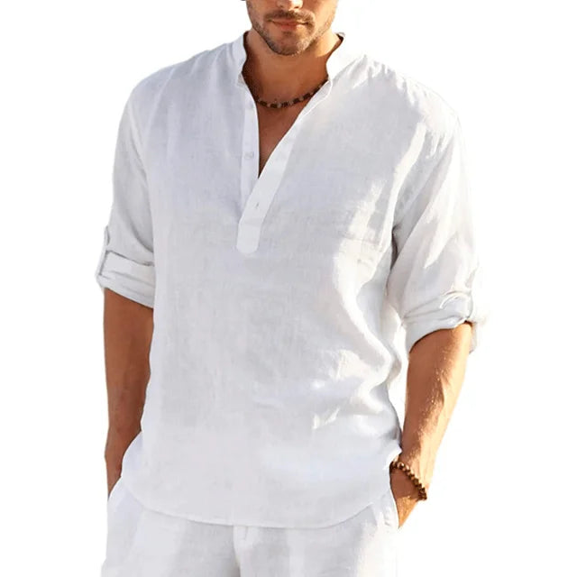 Sander Men's Summer Linen Shirt – Lightweight Sophistication for Warm-Weather Days