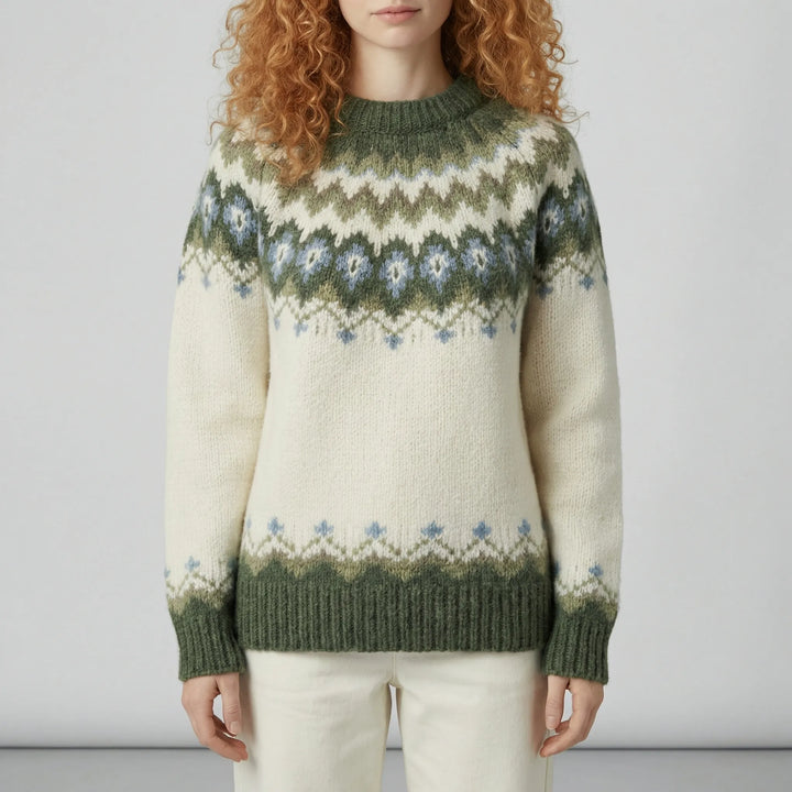 Nordic-Inspired Winter Knit Sweater - Paula