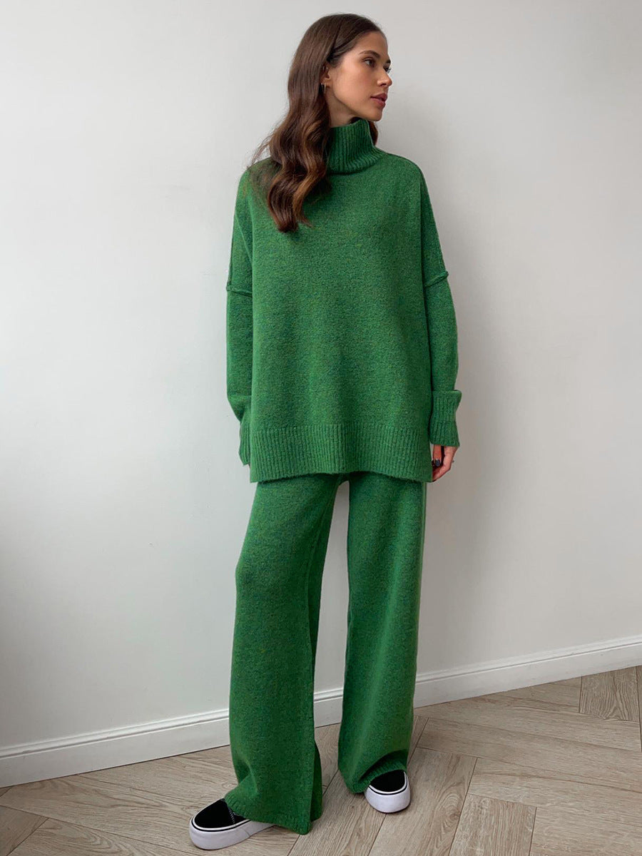 Women's Knit Turtleneck Sweater Set