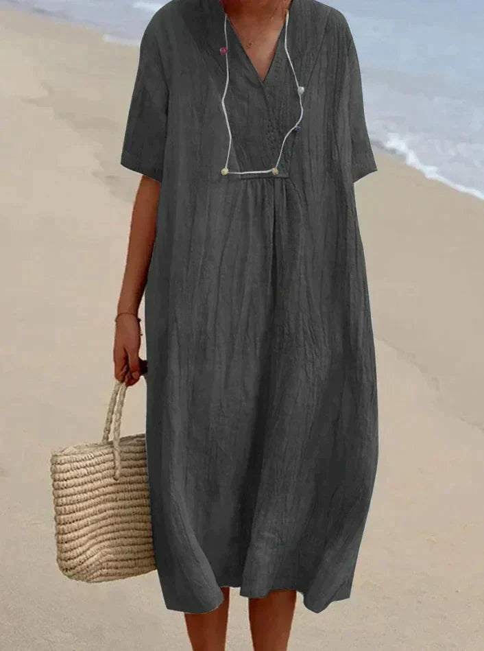 Cotton-Linen Summer Dress - Aria
