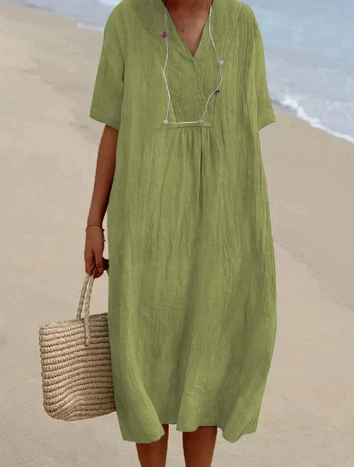 Cotton-Linen Summer Dress - Aria