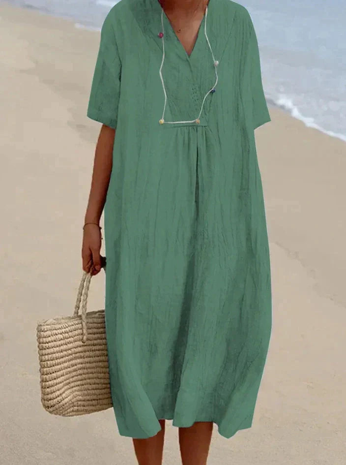 Cotton-Linen Summer Dress - Aria