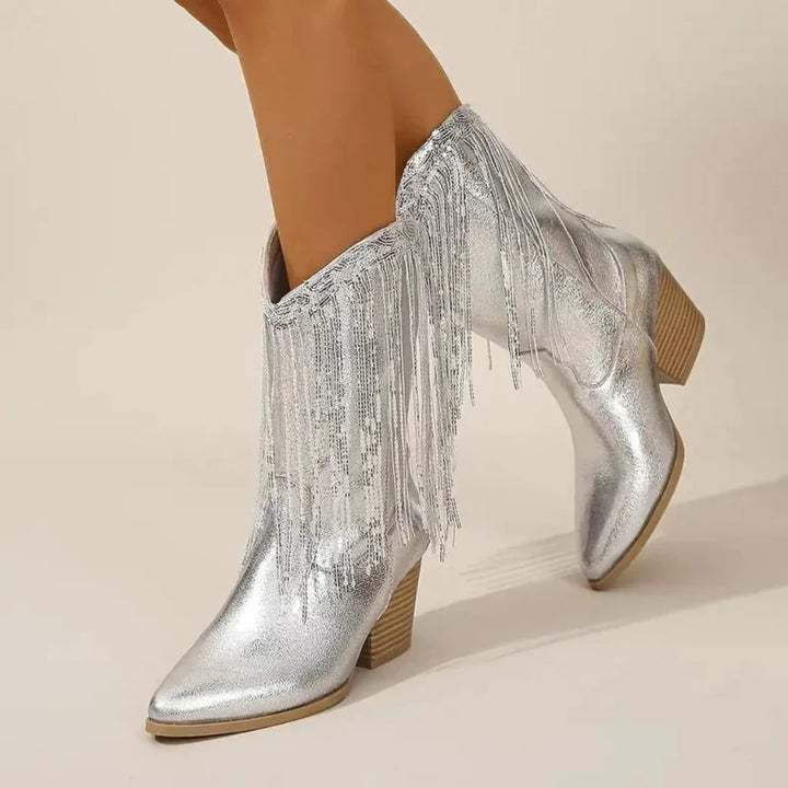 Girls Elegant Tassel Ankle Boots