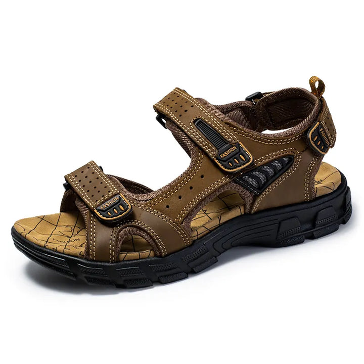 Open-Toe Sandal with Hook-and-Loop Straps - Jeffrey