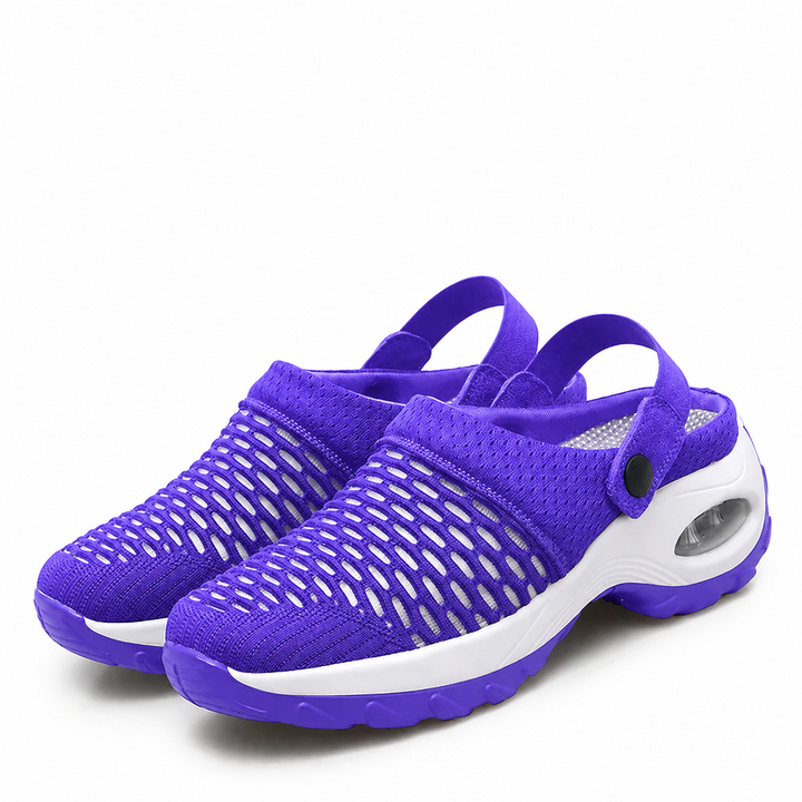 Orthopedic Mesh Clogs for Women | Air Cushion Support | Non-Slip Slip-On Shoes