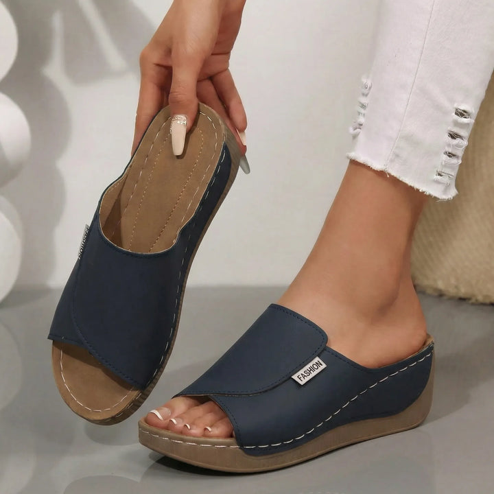 Orthopaedic Slip-On Wedge Sandal - Lindsay