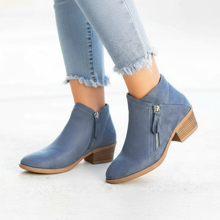Orthopedic Leather Ankle Boots - Leah