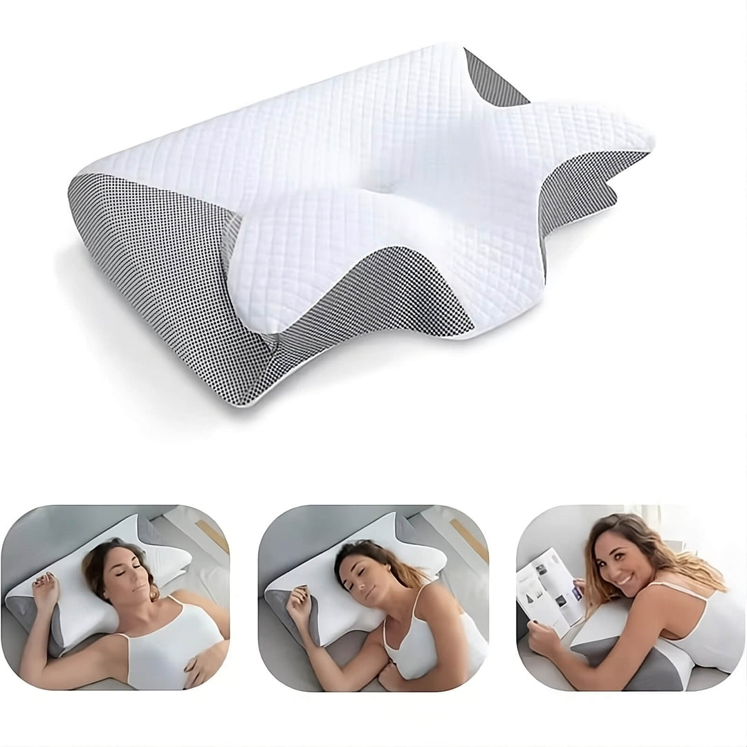 Contoured Orthopedic Pillow for Back Sleepers