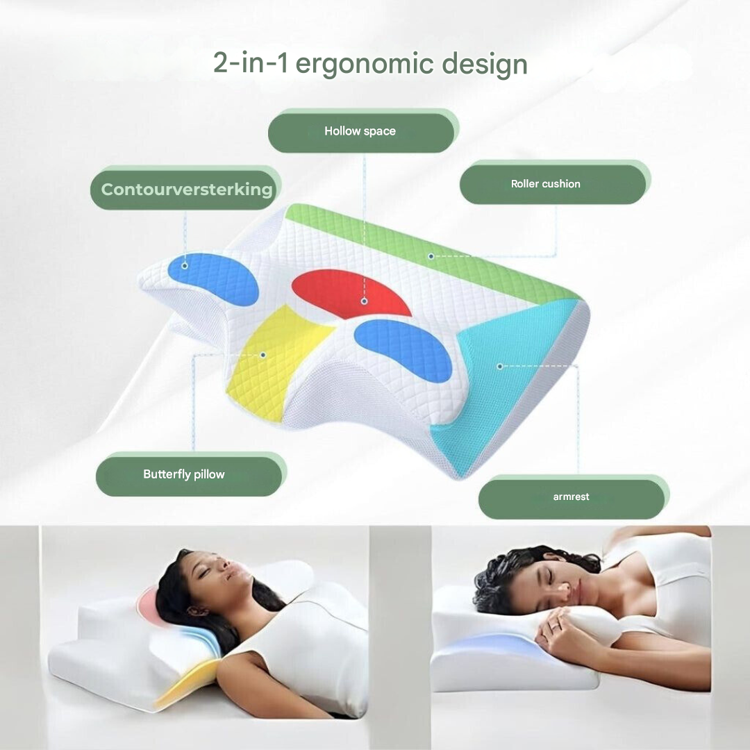 Contoured Orthopedic Pillow for Back Sleepers