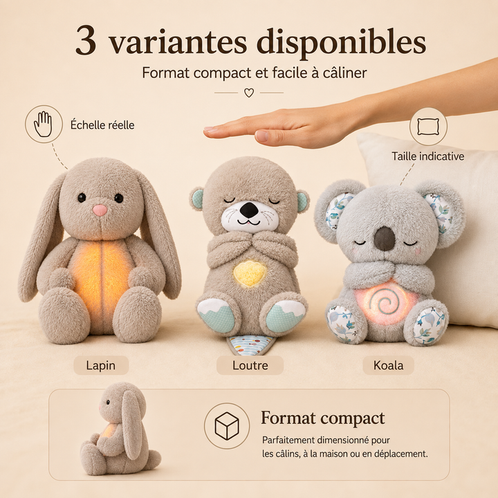 Calming Breathing Plush Toy with Night Light