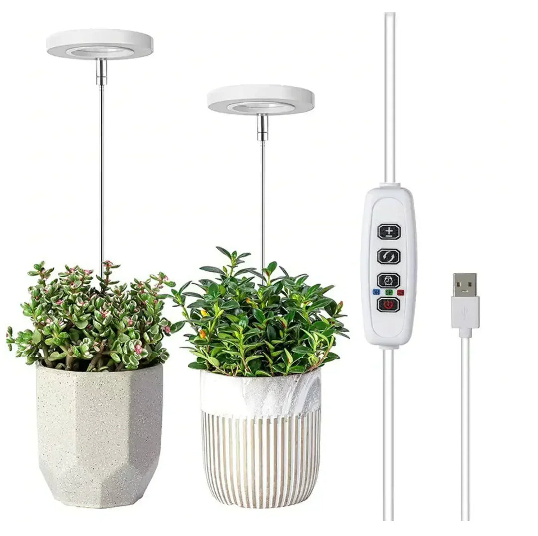 Full-Spectrum LED Grow Light with Timer and Dimmer