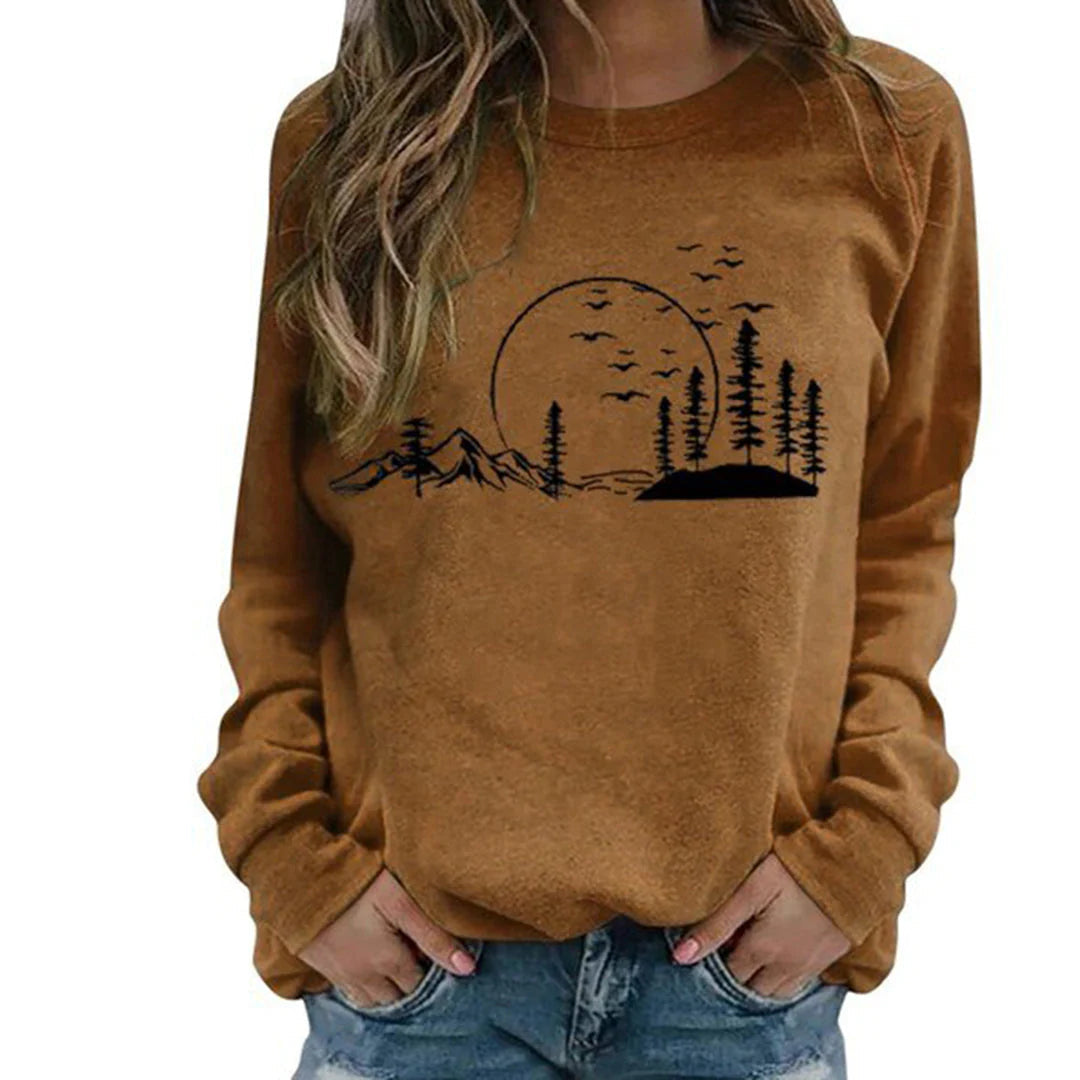 Comfortable Women's Sweater with Round Neck